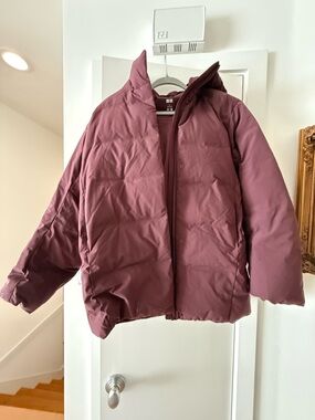 Uniqlo Women's Quilted Puffer Jacket in Dusty Mauve